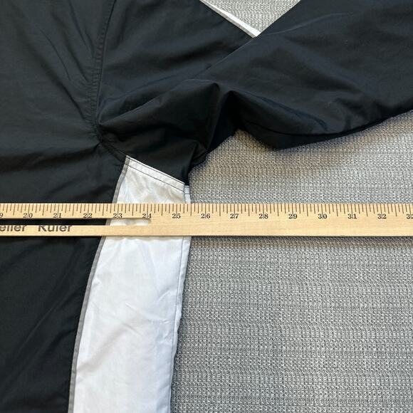 Nike Black White Windbreaker Jacket Large Y2K Retro Streetwear Track Zip Up - Picture 7 of 9